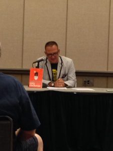 Cory Doctorow doing a reading from his upcoming book - can't wait for the release!